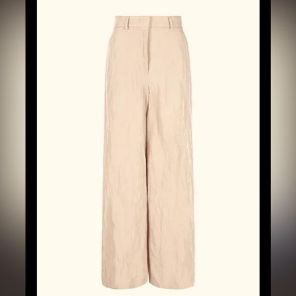 GIORGIO ARMANI linen blend tan trousers size 44 $1100 - Picture 1 of 5